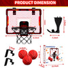 Remote Control Basketball Hoop Indoor with 7 LED Lighting, over Door Basketball Hoop, Basketball Toys Gift for Kids, Adults